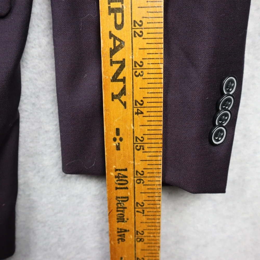 Joseph Abboud Blazer Mens 54 Regular White Label Plum Purple Wool Blend Stretch